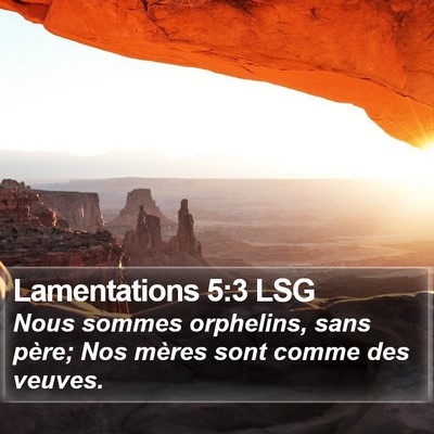 Lamentations 5:3 LSG Bible Verse Image