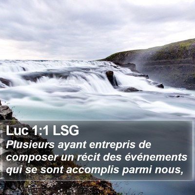 Luc 1:1 LSG Bible Verse Image