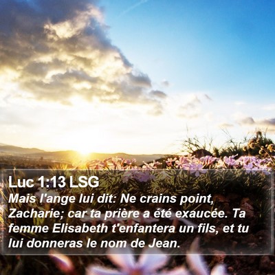 Luc 1:13 LSG Bible Verse Image