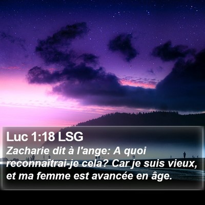 Luc 1:18 LSG Bible Verse Image