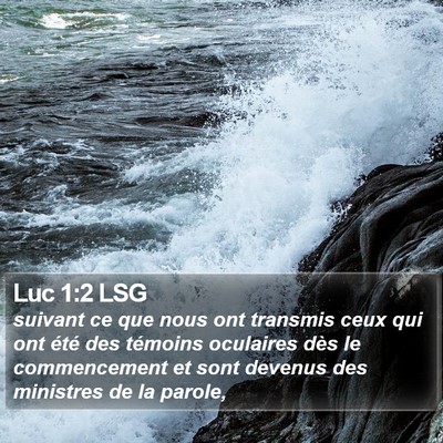 Luc 1:2 LSG Bible Verse Image