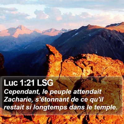 Luc 1:21 LSG Bible Verse Image