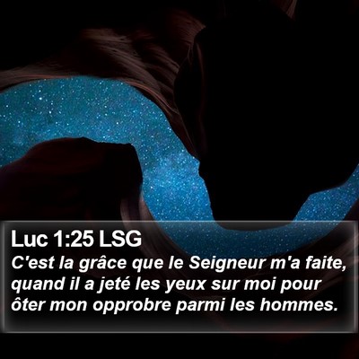 Luc 1:25 LSG Bible Verse Image
