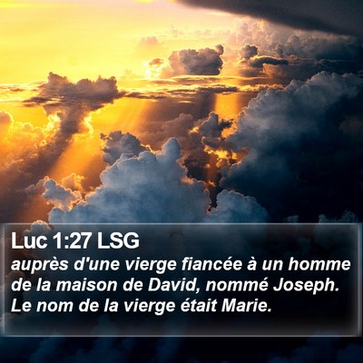 Luc 1:27 LSG Bible Verse Image
