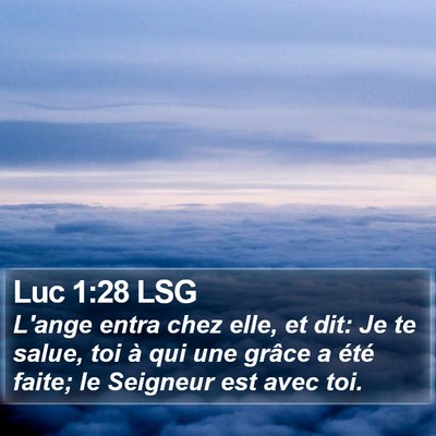 Luc 1:28 LSG Bible Verse Image