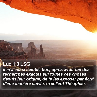 Luc 1:3 LSG Bible Verse Image