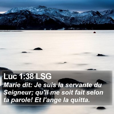 Luc 1:38 LSG Bible Verse Image