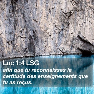 Luc 1:4 LSG Bible Verse Image