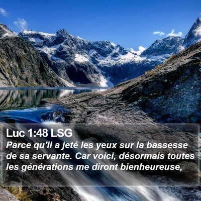 Luc 1:48 LSG Bible Verse Image