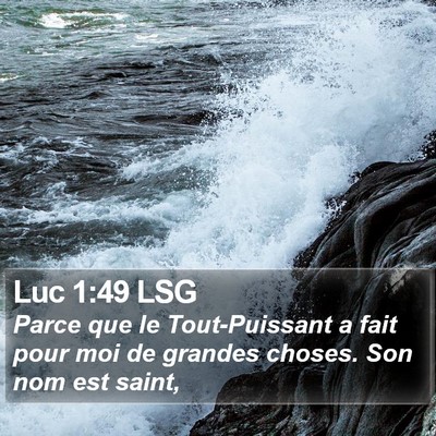 Luc 1:49 LSG Bible Verse Image