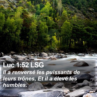 Luc 1:52 LSG Bible Verse Image