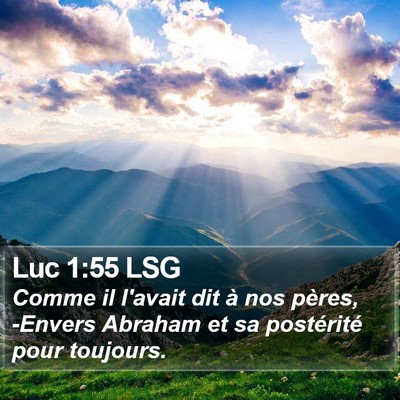 Luc 1:55 LSG Bible Verse Image