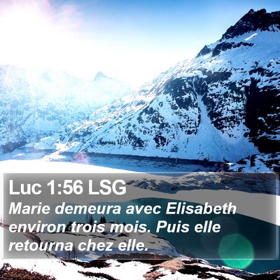 Luc 1:56 LSG Bible Verse Image