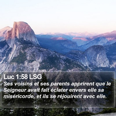 Luc 1:58 LSG Bible Verse Image