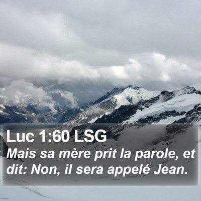 Luc 1:60 LSG Bible Verse Image