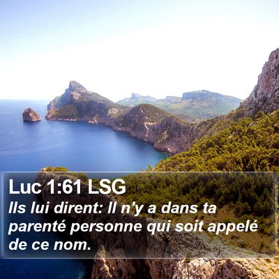 Luc 1:61 LSG Bible Verse Image