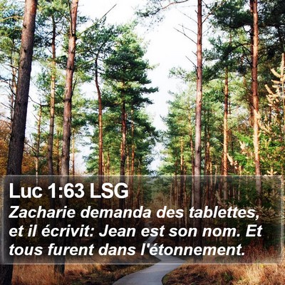 Luc 1:63 LSG Bible Verse Image