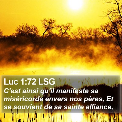 Luc 1:72 LSG Bible Verse Image
