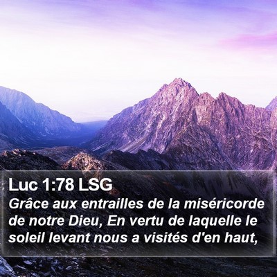 Luc 1:78 LSG Bible Verse Image