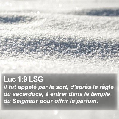 Luc 1:9 LSG Bible Verse Image