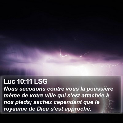 Luc 10:11 LSG Bible Verse Image