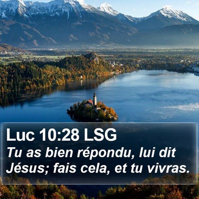 Luc 10:28 LSG Bible Verse Image