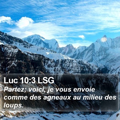 Luc 10:3 LSG Bible Verse Image