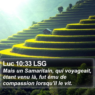 Luc 10:33 LSG Bible Verse Image