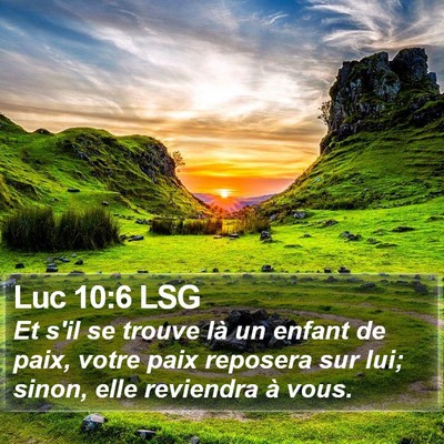 Luc 10:6 LSG Bible Verse Image