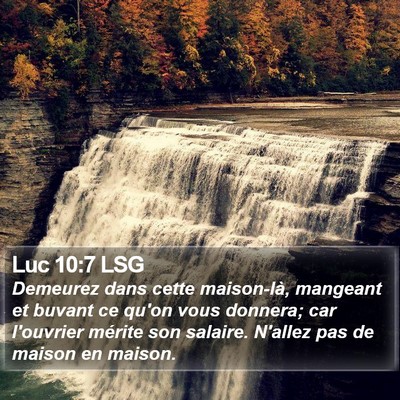Luc 10:7 LSG Bible Verse Image