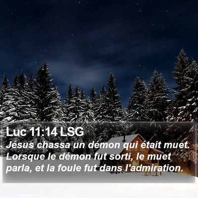 Luc 11:14 LSG Bible Verse Image