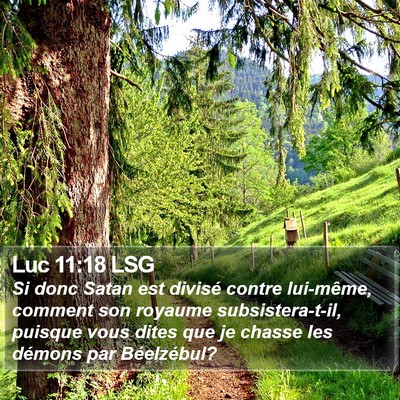 Luc 11:18 LSG Bible Verse Image