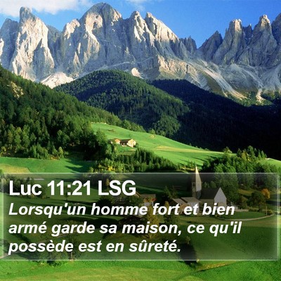 Luc 11:21 LSG Bible Verse Image