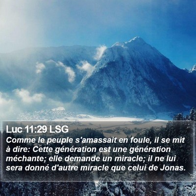 Luc 11:29 LSG Bible Verse Image