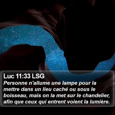 Luc 11:33 LSG Bible Verse Image
