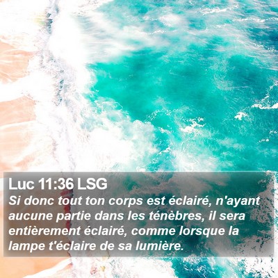 Luc 11:36 LSG Bible Verse Image