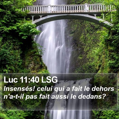 Luc 11:40 LSG Bible Verse Image
