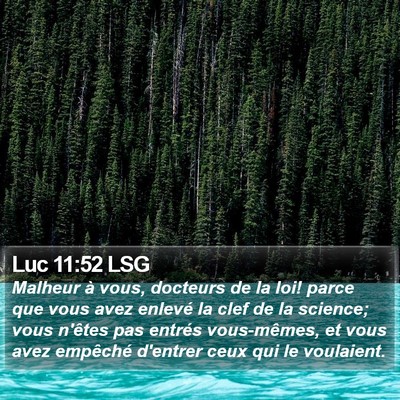 Luc 11:52 LSG Bible Verse Image