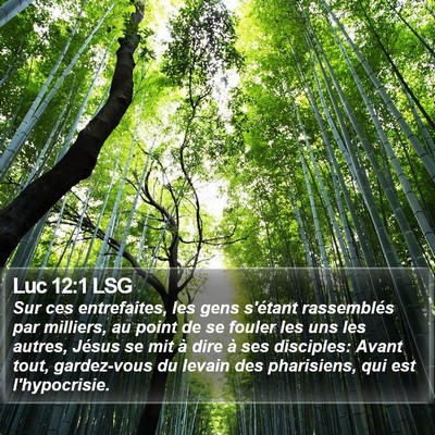 Luc 12:1 LSG Bible Verse Image