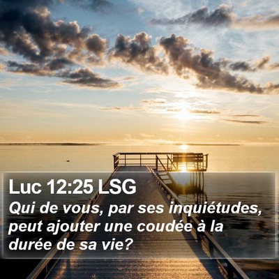 Luc 12:25 LSG Bible Verse Image