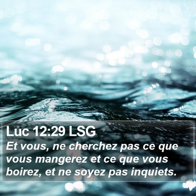 Luc 12:29 LSG Bible Verse Image