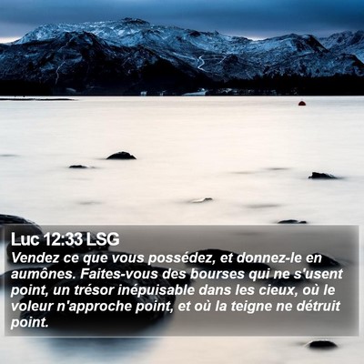 Luc 12:33 LSG Bible Verse Image