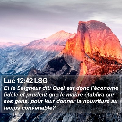 Luc 12:42 LSG Bible Verse Image