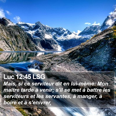 Luc 12:45 LSG Bible Verse Image