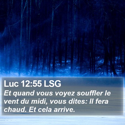 Luc 12:55 LSG Bible Verse Image
