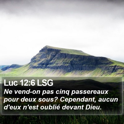 Luc 12:6 LSG Bible Verse Image