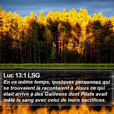 Luc 13:1 LSG Bible Verse Image
