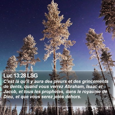 Luc 13:28 LSG Bible Verse Image