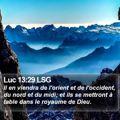 Luc 13:29 LSG Bible Verse Image