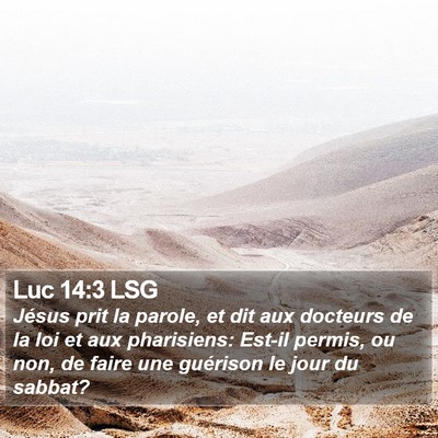Luc 14:3 LSG Bible Verse Image
